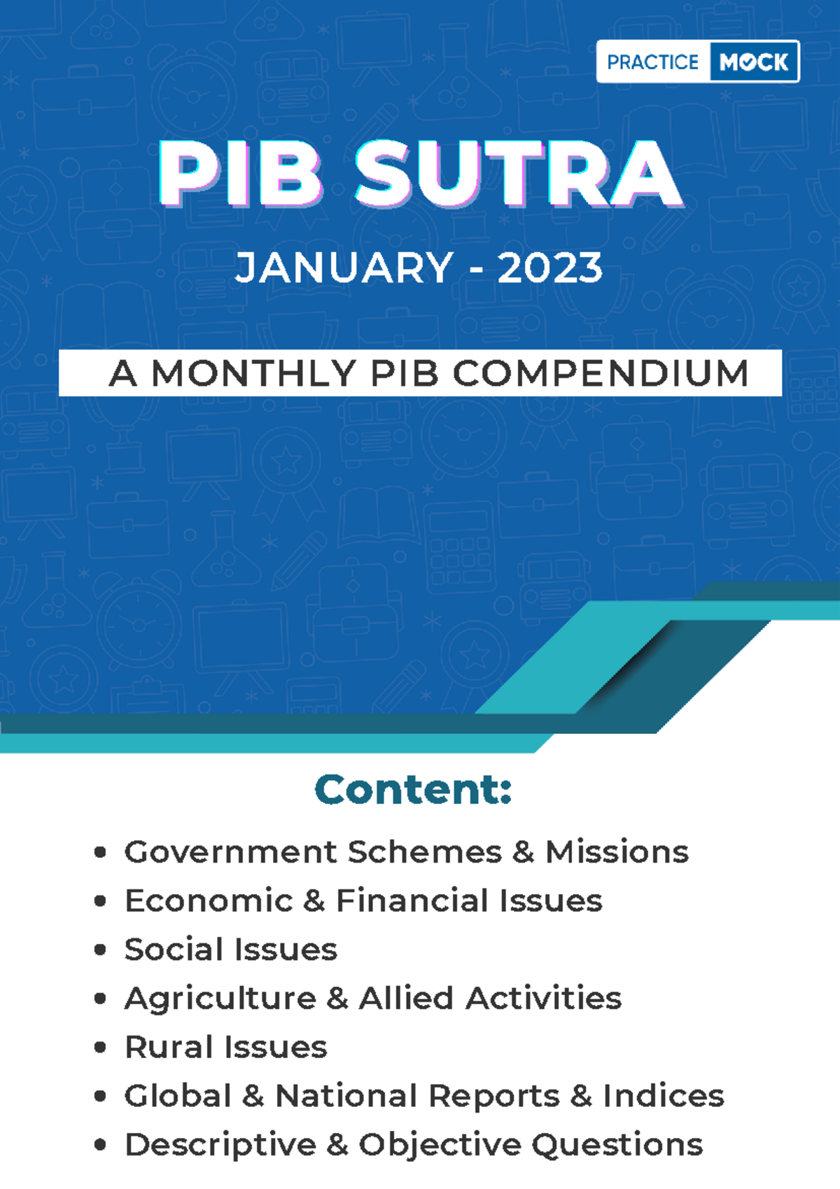 January 2023 PIB Sutra: Monthly Compendium of Government Updates - Studocu