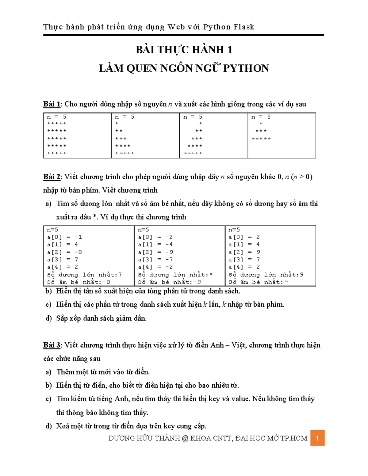 TH 1 - Làm quen với ngôn ngữ Python trong phát triển Web với Flask ...