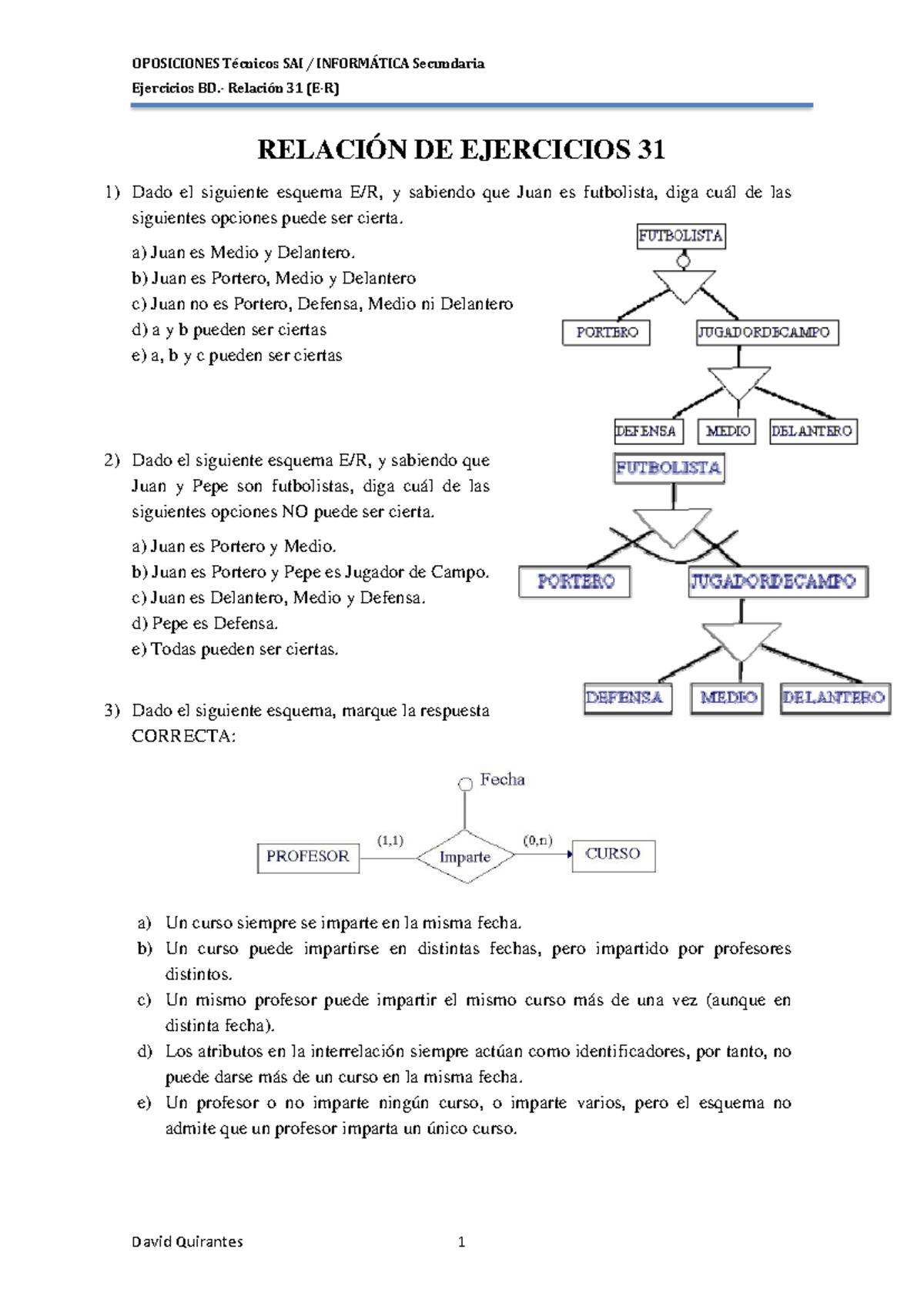 P 31 ER - varios tipologias - Ejercicios BD.- RelaciÛn 31 (E-R ...