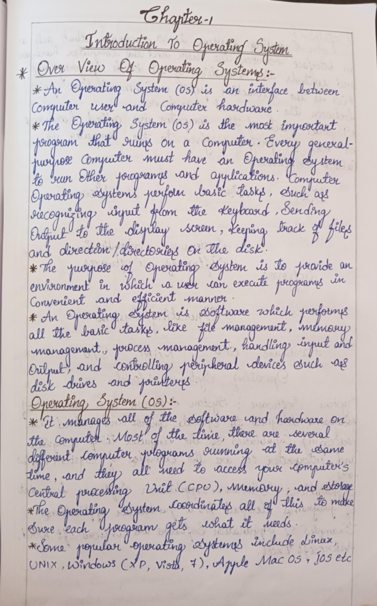 CSE-3 OS Notes - Introduction To Operating System Over View Of ...