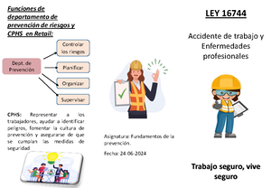 [Solved] Explica cules son los principios y objetivos de la ley 16744 ...