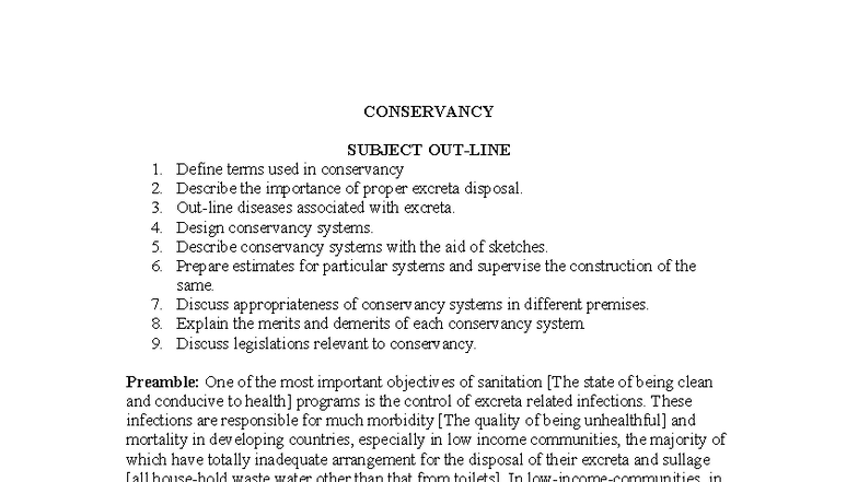 Conservancy Systems and Excreta Disposal: A Comprehensive Guide for P.H ...