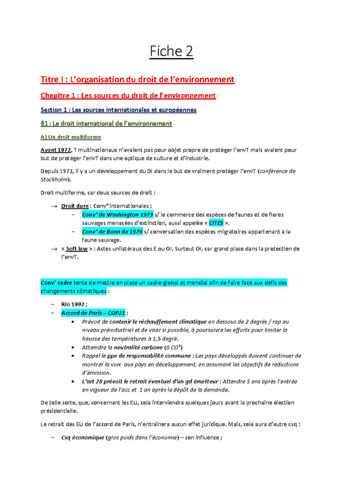 Fiche 2 - Titre I - Chapitre 1 : Les Sources du Droit de l ...