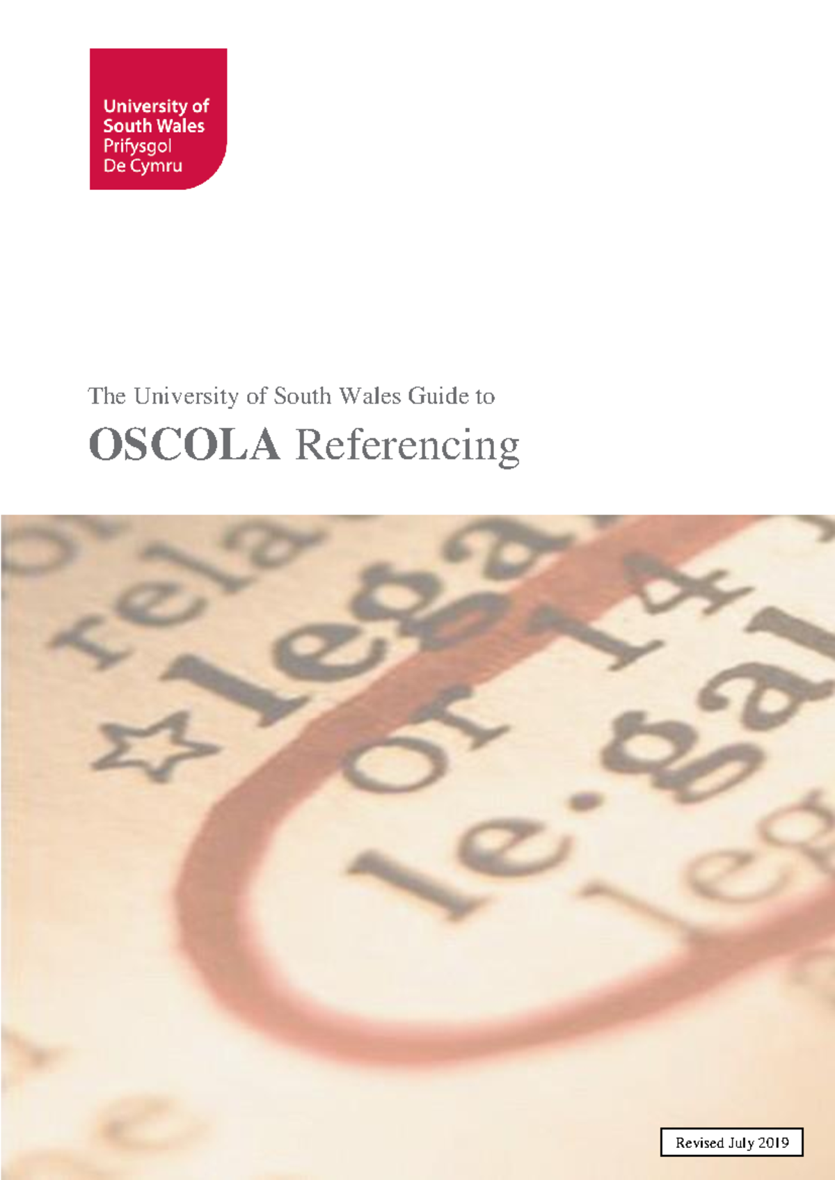 OSCOLA Referencing Guide 2019: Legal Research Essentials - Studocu
