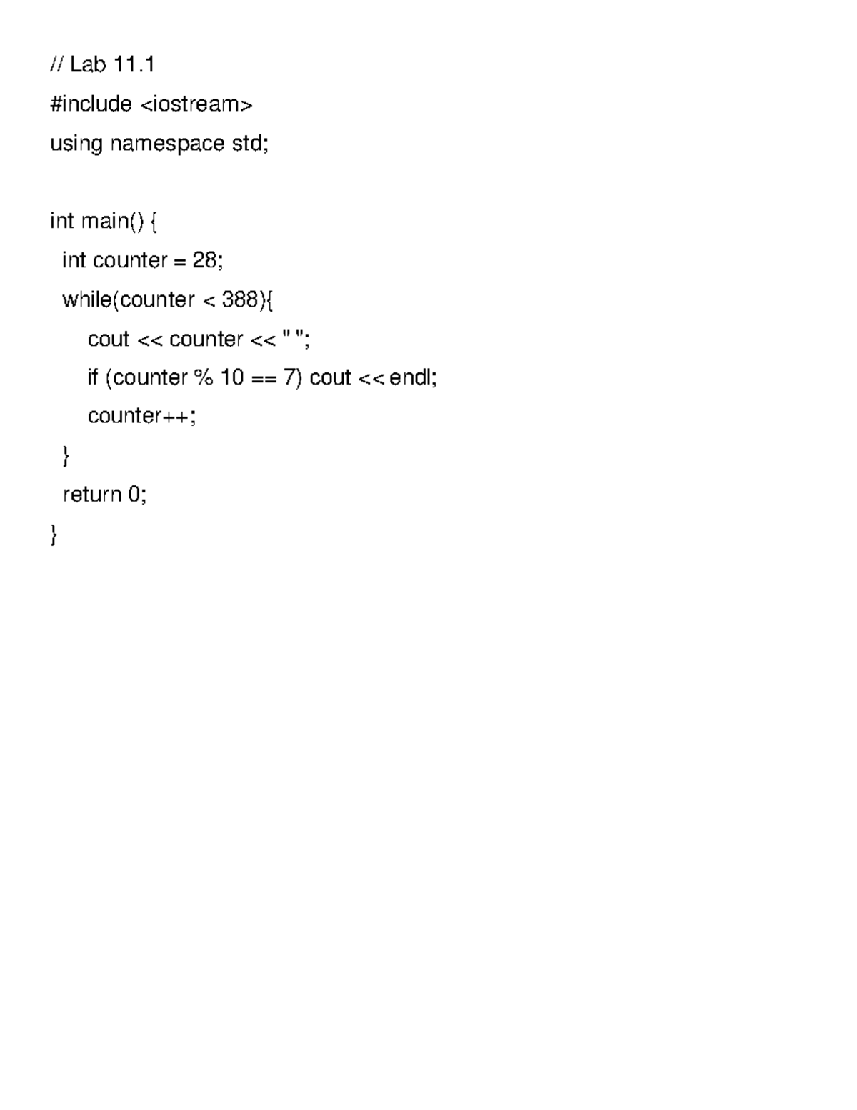 Lab 11 Solutions: Programming Exercises and Outputs - Studocu