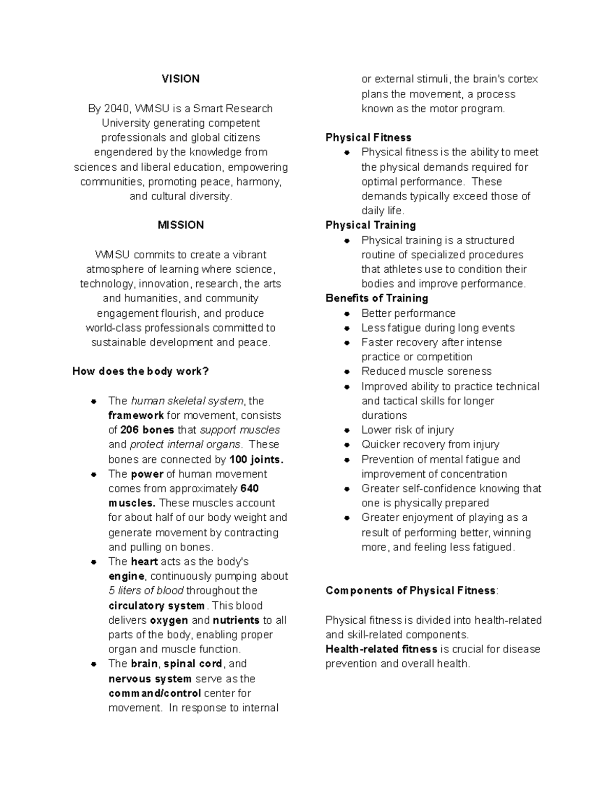 Pathfit 2 Midterm Reviewer: Understanding Human Movement & Fitness ...