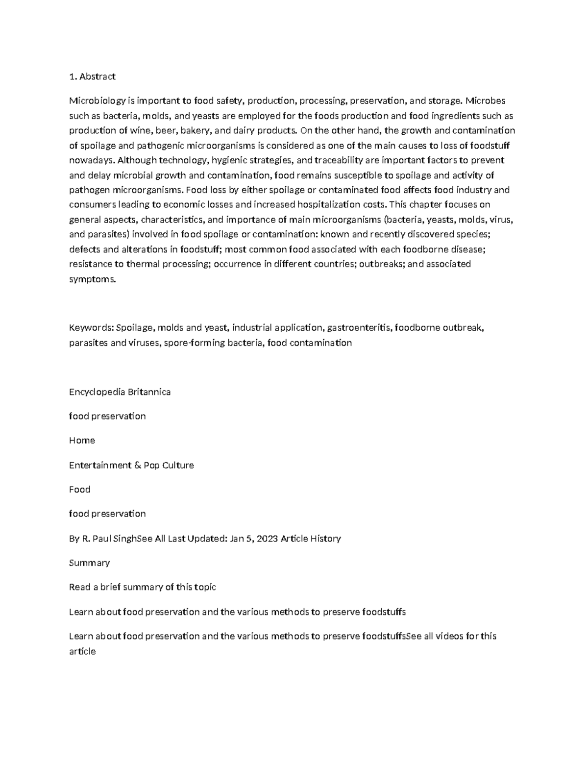 Microbiology in Food Safety: Spoilage & Contamination Insights - Studocu