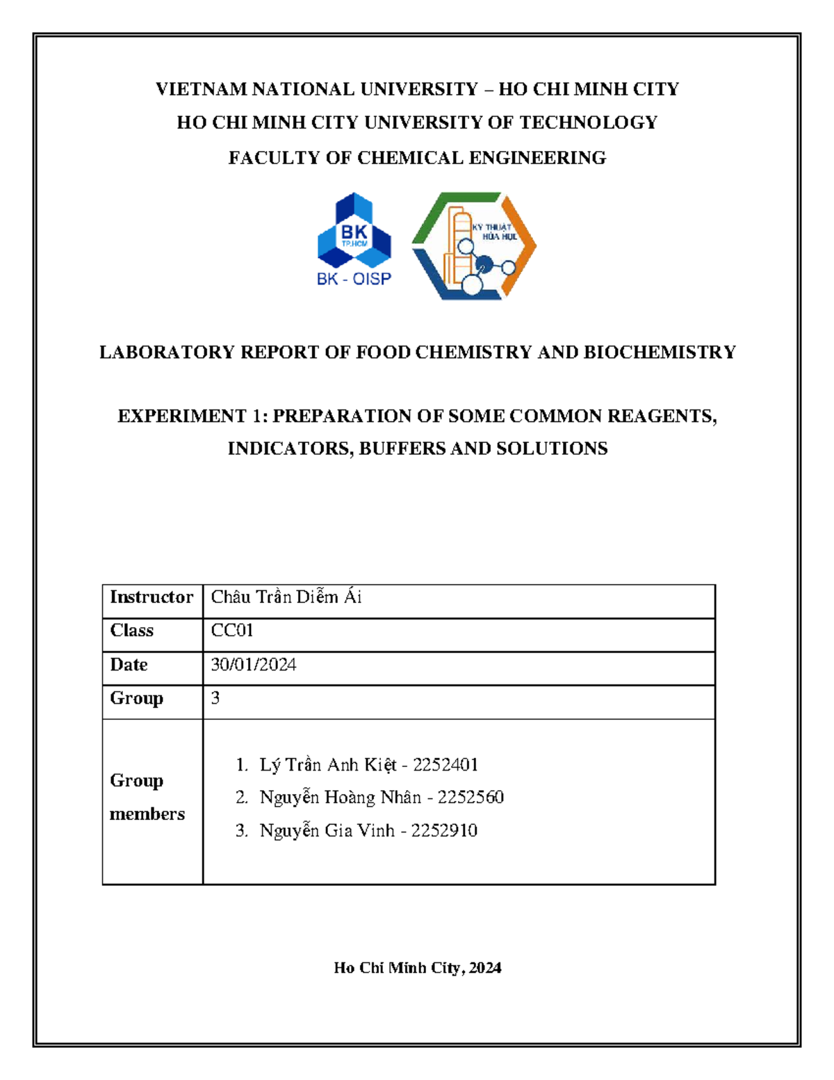 CC01 - Lab Report 1: Preparation of Reagents, Indicators, Buffers ...