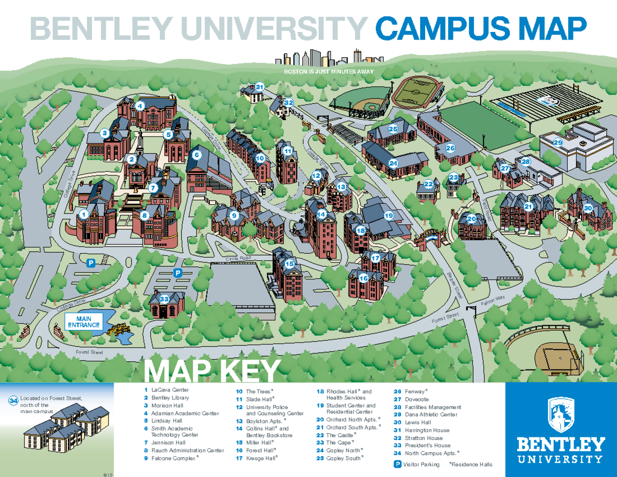 BENTLEY UNIVERSITY CAMPUS MAP 2012: FIND YOUR WAY AROUND - Studeersnel