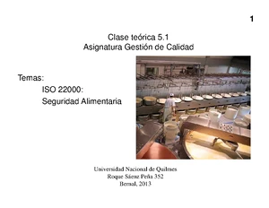 ISO 22000:2005 Sistemas de Gestión de Inocuidad de Alimentos - Studocu