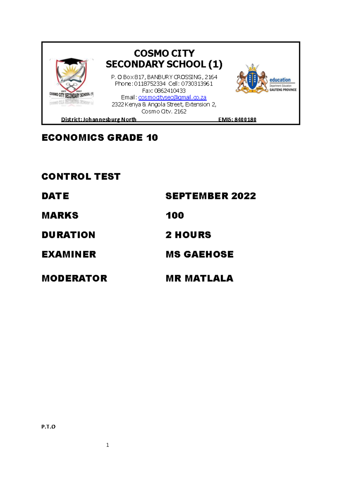 ECONOMICS GRADE 10 CONTROLLED TEST TERM 1 PDF DOWNLOAD visual data 6