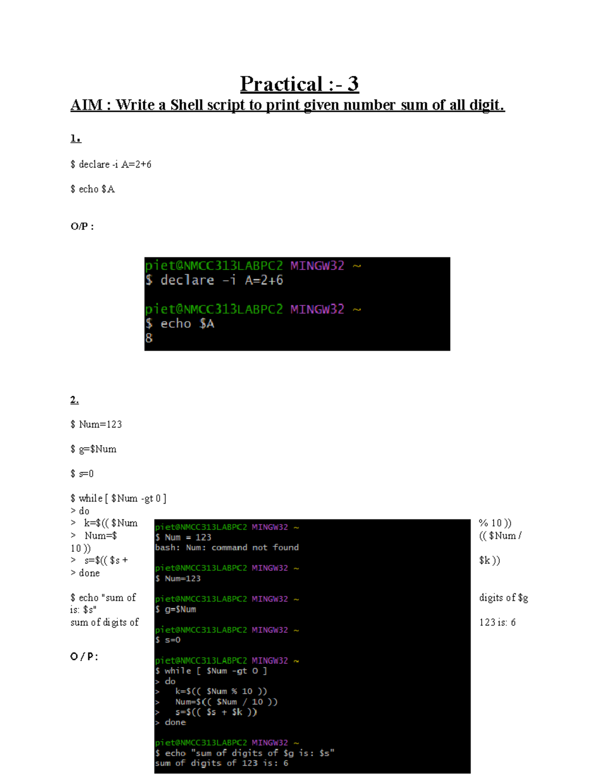 Practical 3 os - nothing any deiscription - B.tech CSE - Practical :- 3 ...