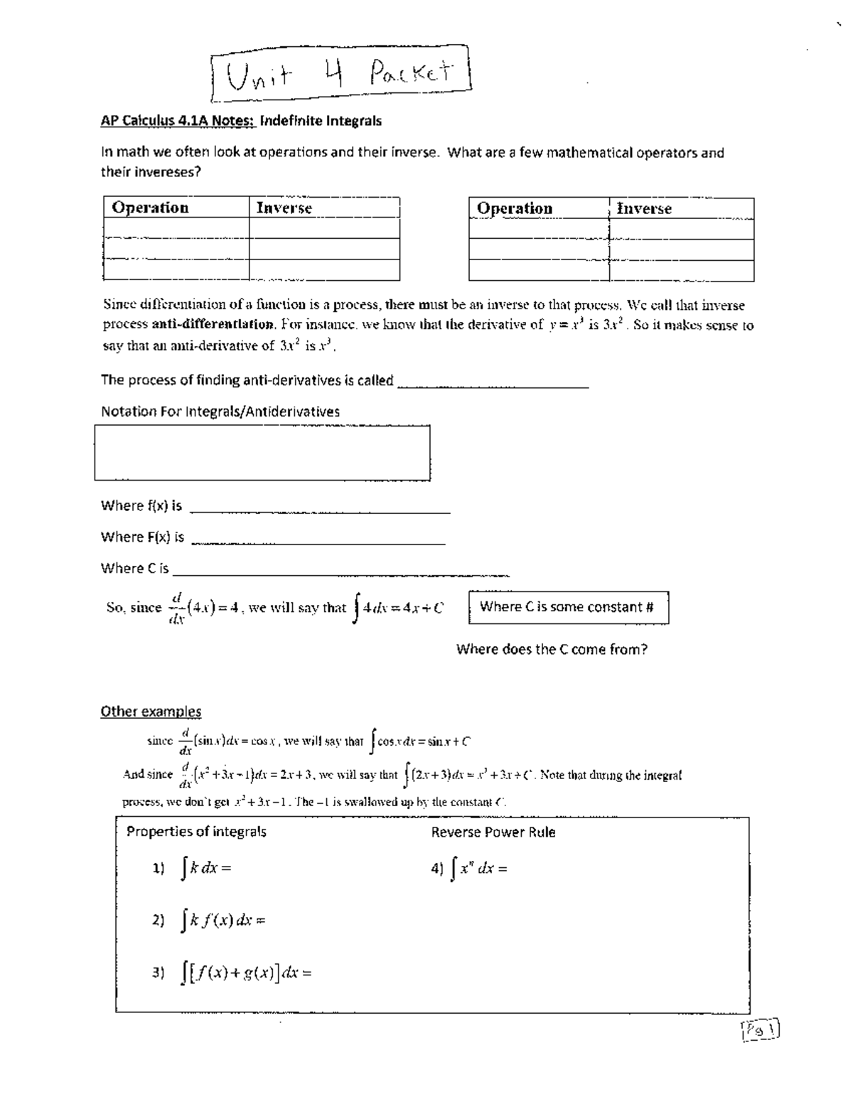 Unit 4 Study Notes and Practice Exercises - Studocu