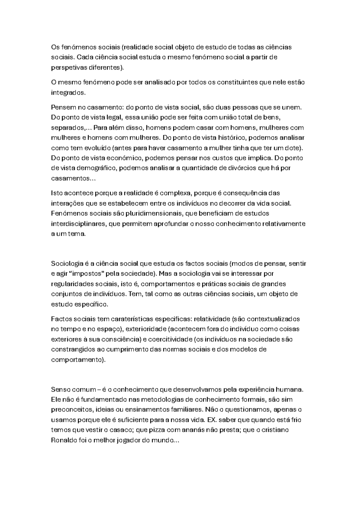 Fenómenos Sociais e a Complexidade da Realidade Social - Sociologia 12 ...