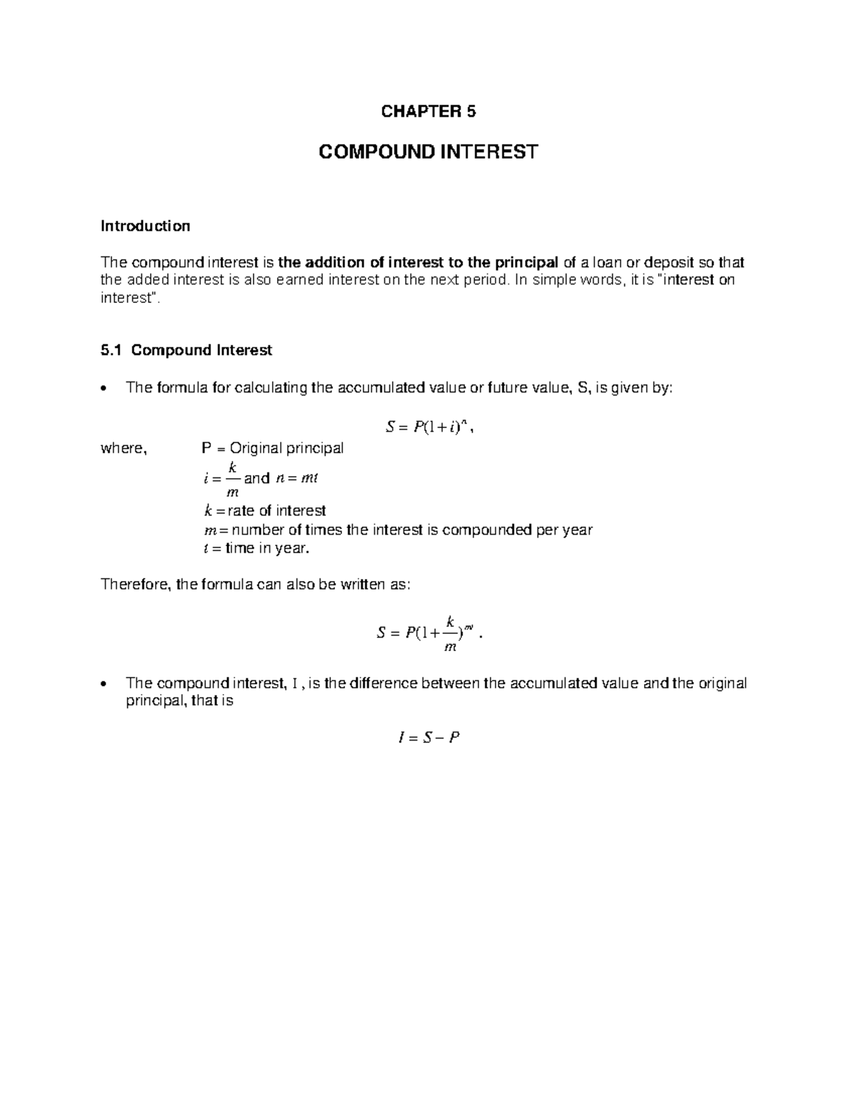 CHAP 5 - Understanding Compound Interest Concepts and Formulas - Studocu