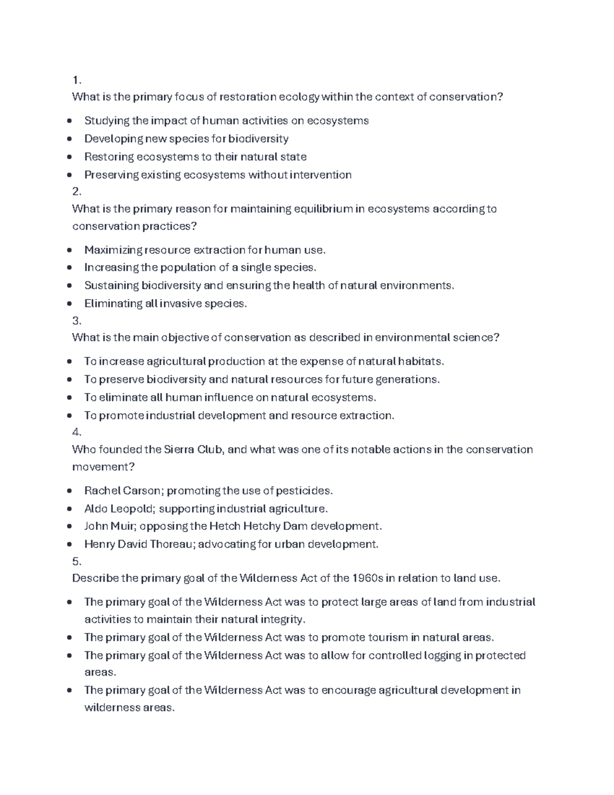 Conservation Strategies and Principles: An Overview (ENV 101) - Studocu