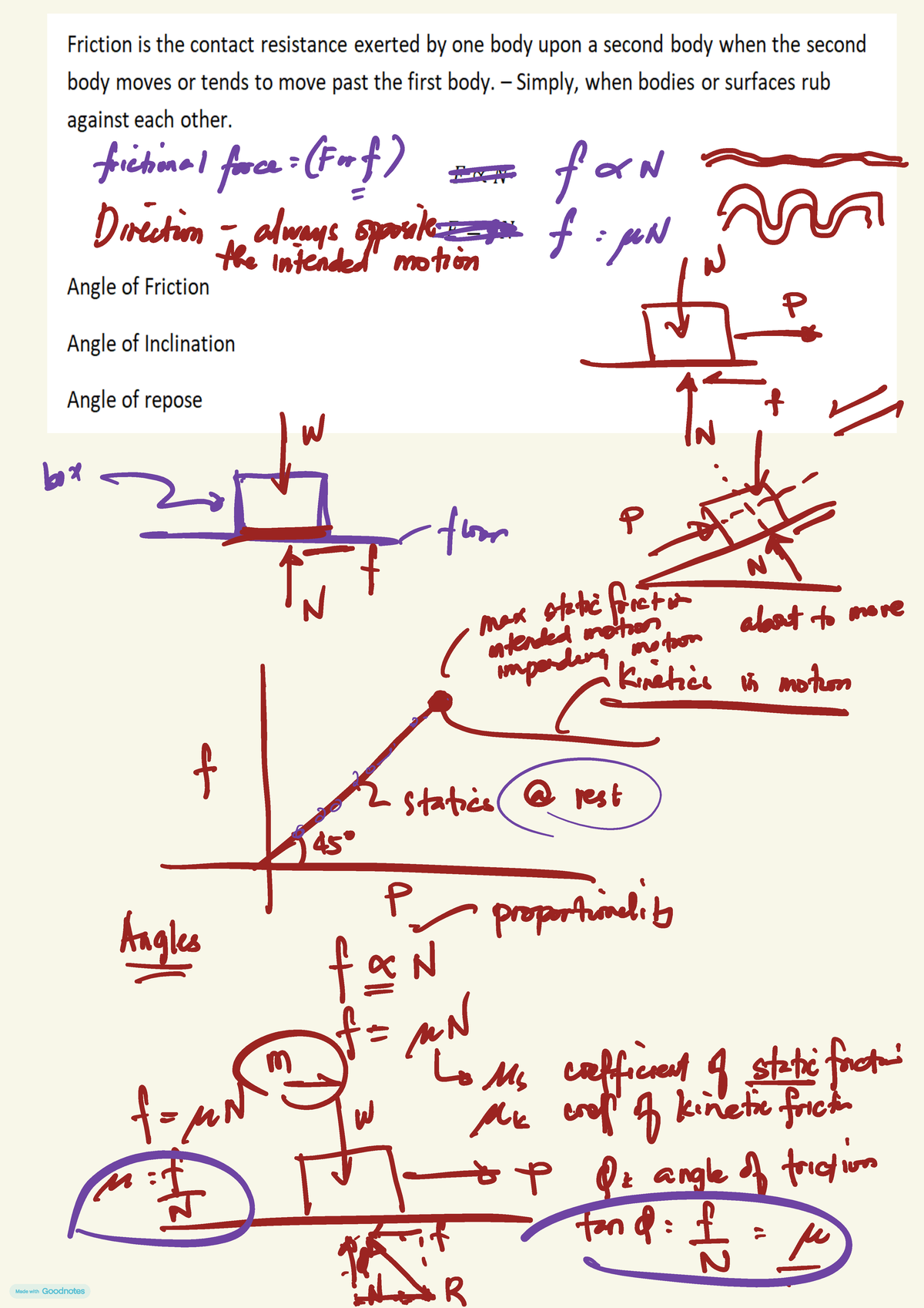 Frictional Force Analysis in Statics (15) - Key Concepts - Studocu