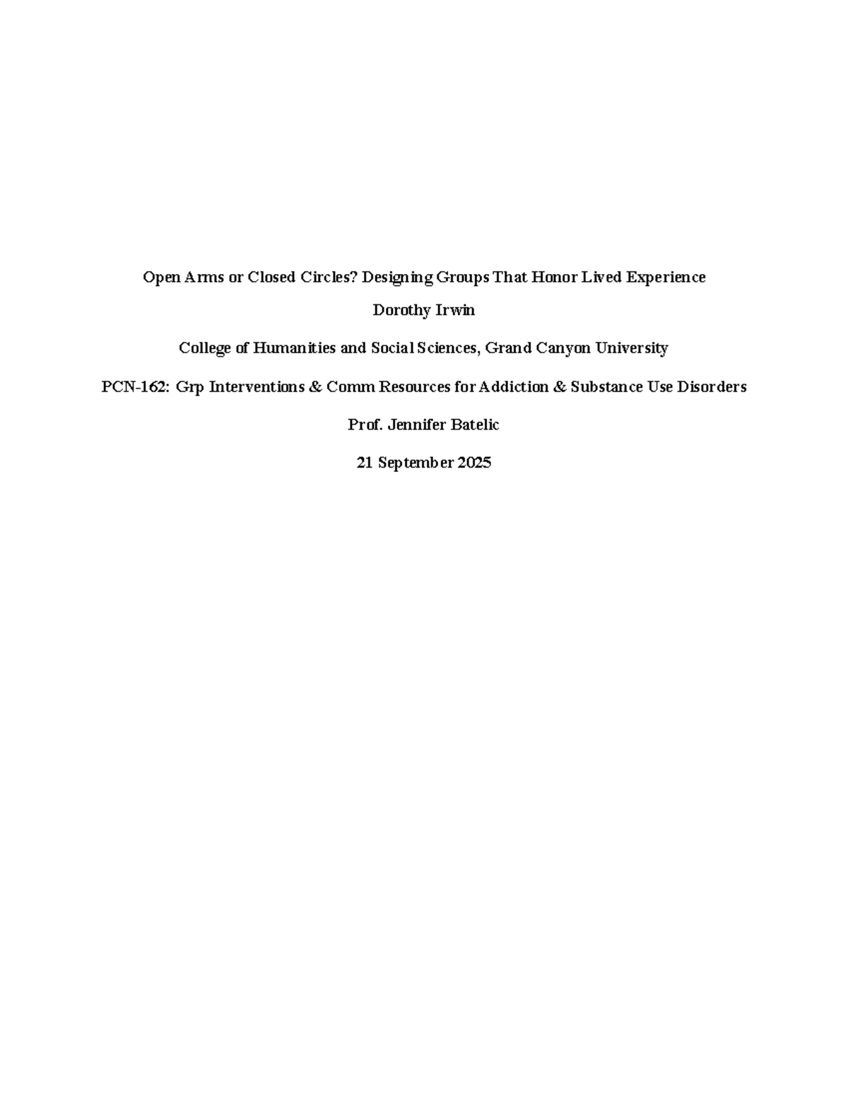 Grp Interventions: Open vs. Closed Groups in Counseling - Studocu