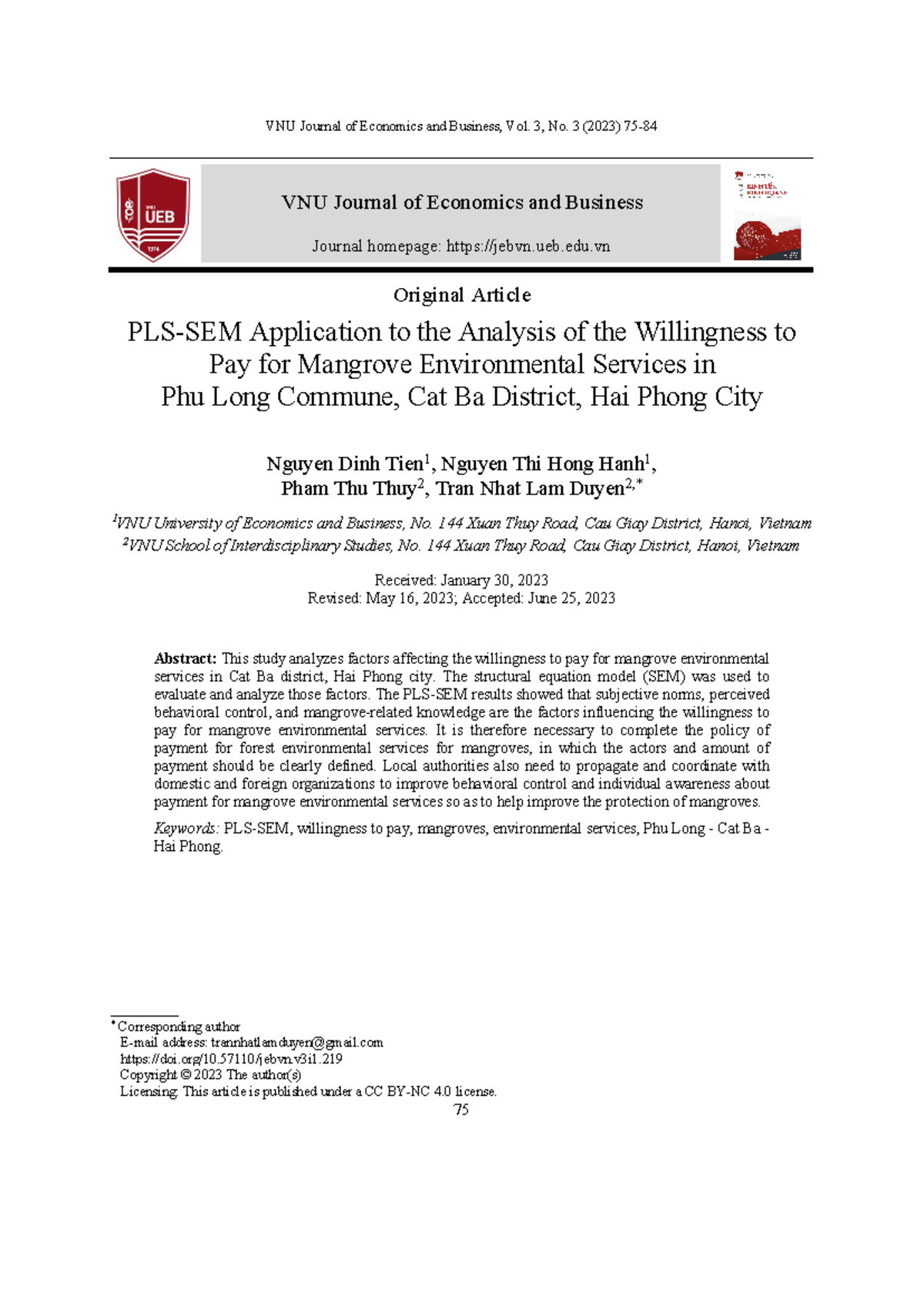 Cách nhận xét và trình bày - VNU Journal of Economics and Business, Vol ...