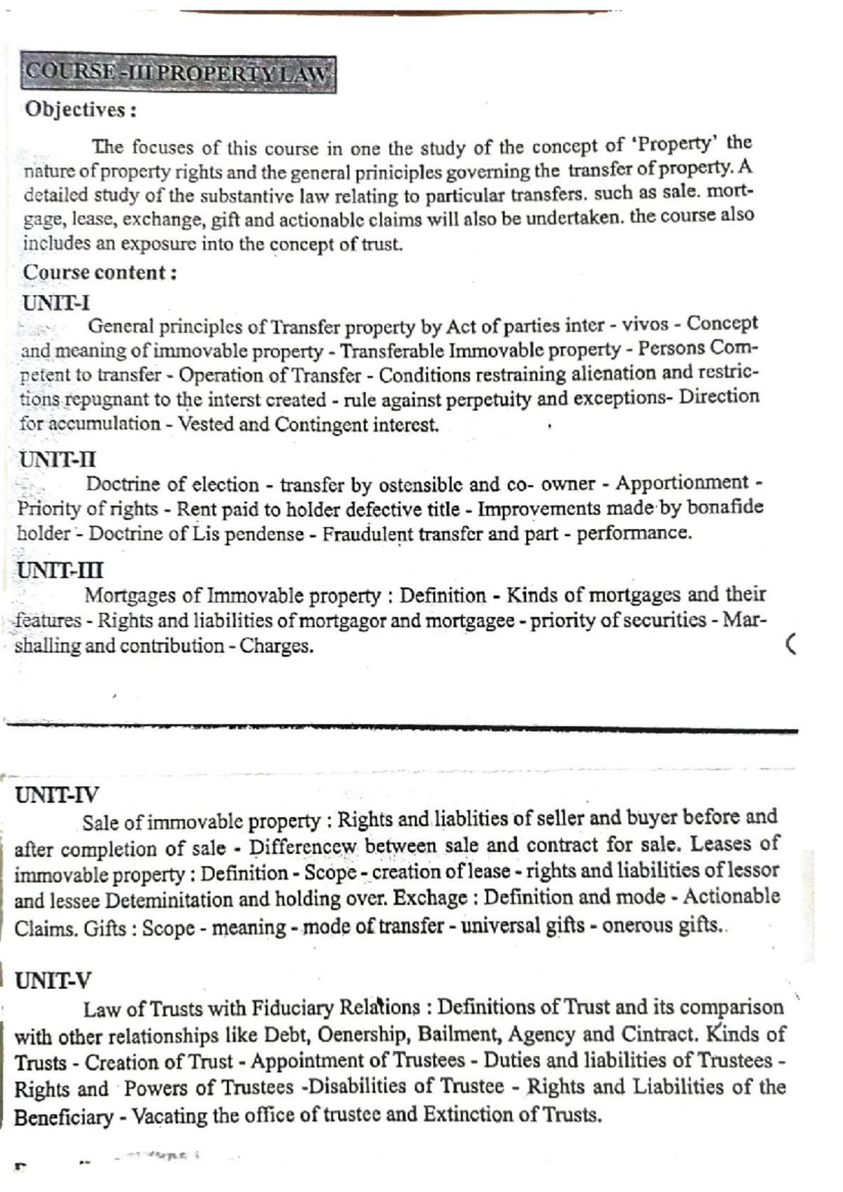 Property Law Overview: Key Concepts and Principles - Studocu