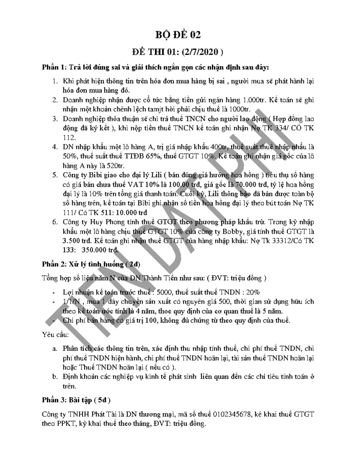 1705122479702 bo de ktt 2020 pdf pdf - BỘ ĐỀ 02 ĐỀ THI 01: (2/7/2020 ...