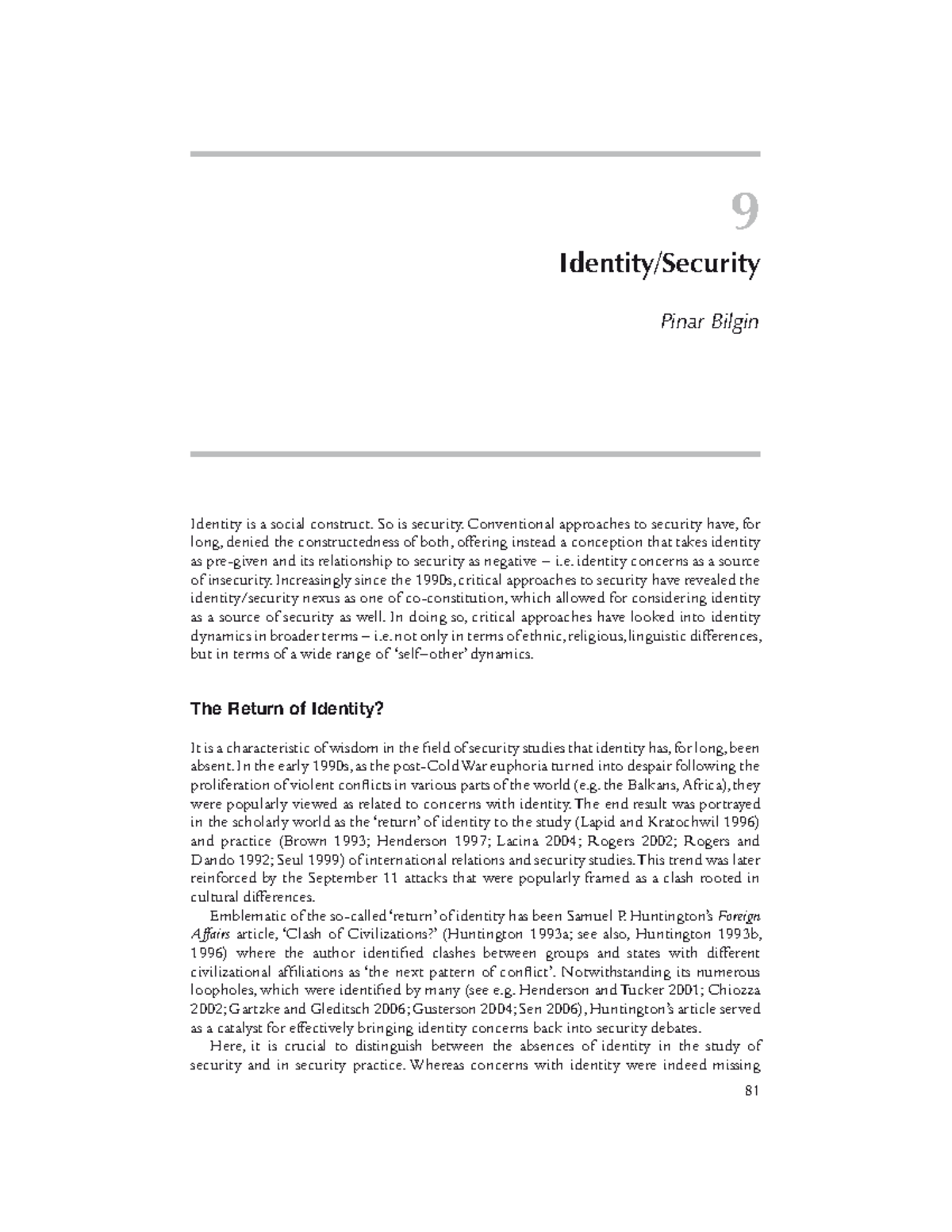 Identity and security: A critical analysis of social constructs in IR ...