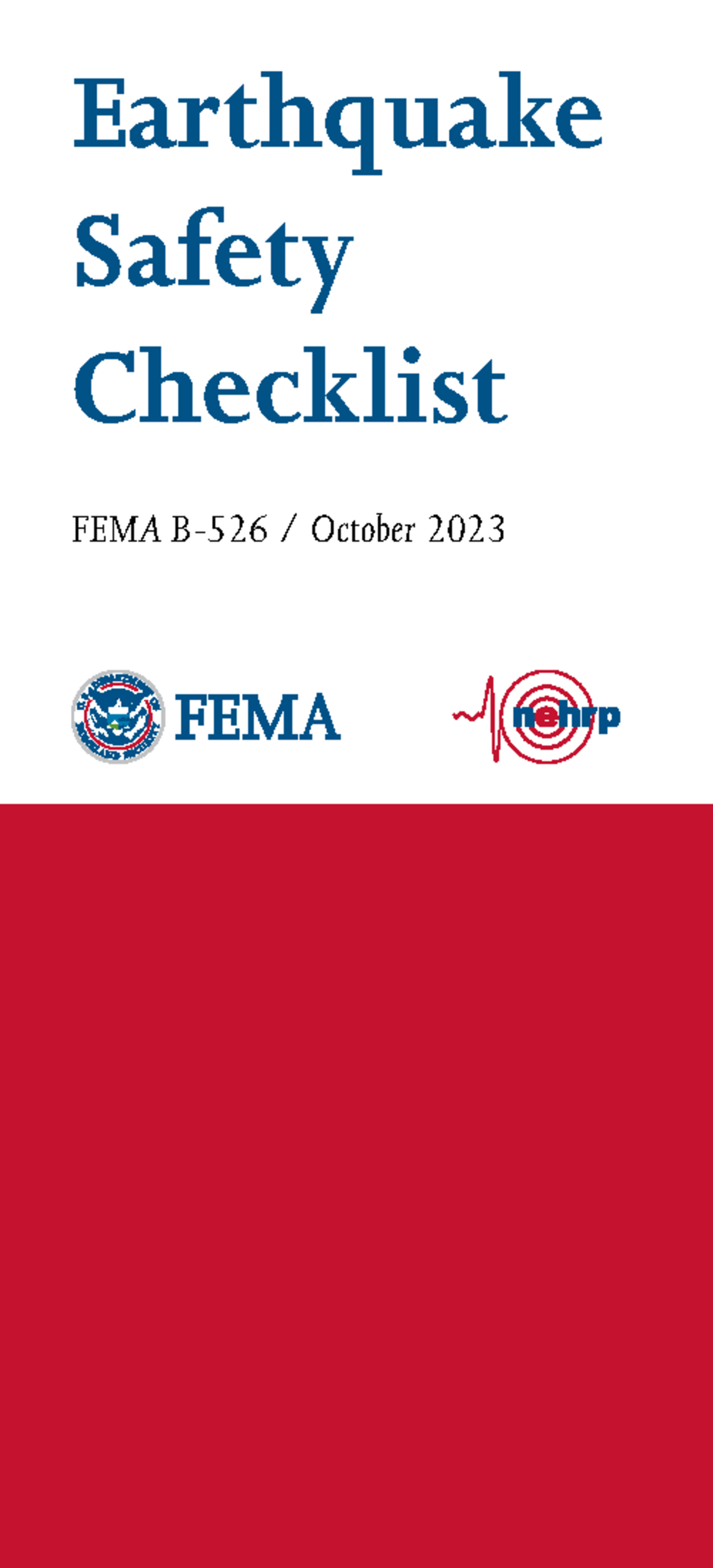 FEMA B-526 Earthquake Safety Checklist: Essential Info & Emergency ...