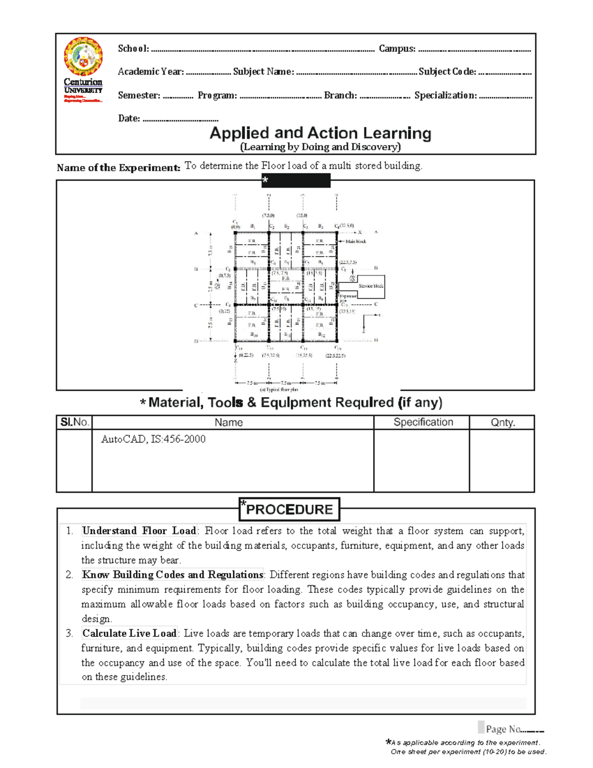 SD-06 - Floor Load Determination Report for Multi-Storey Building - Studocu