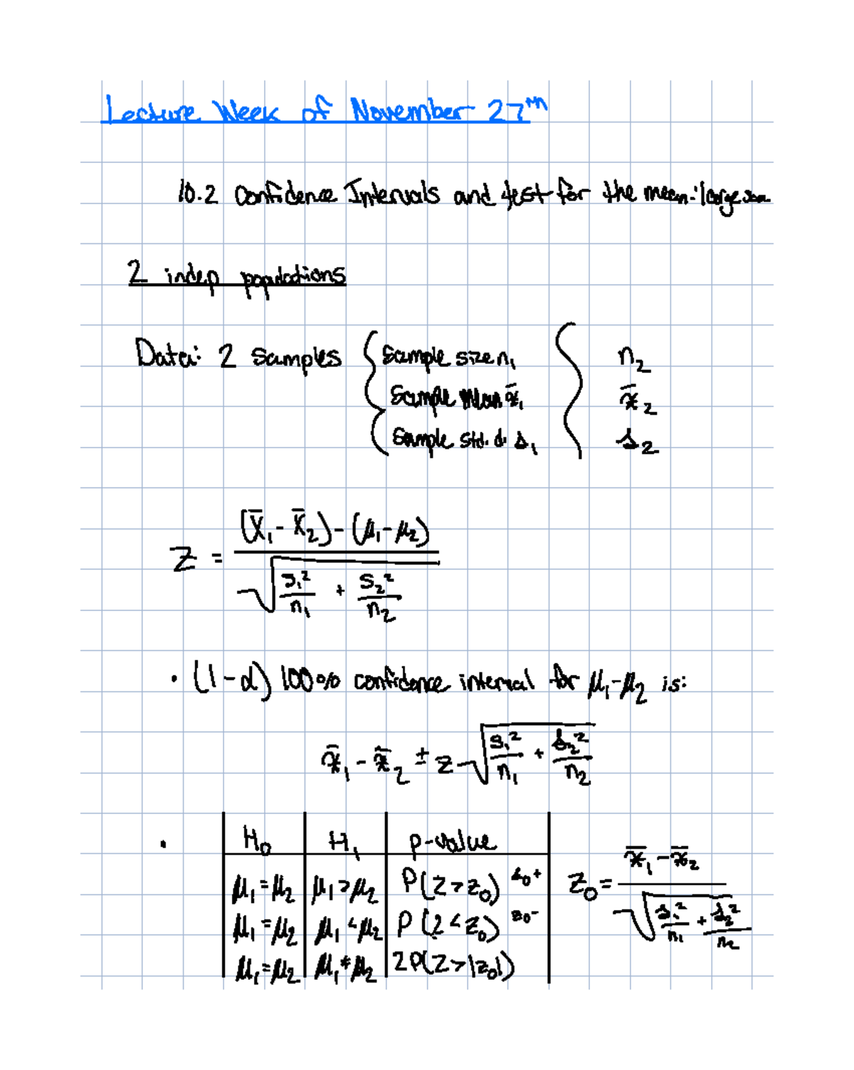 Note Nov 27, 2023 - Lecture notes - Lecture Week of November 27 ᵗʰ 10 ...