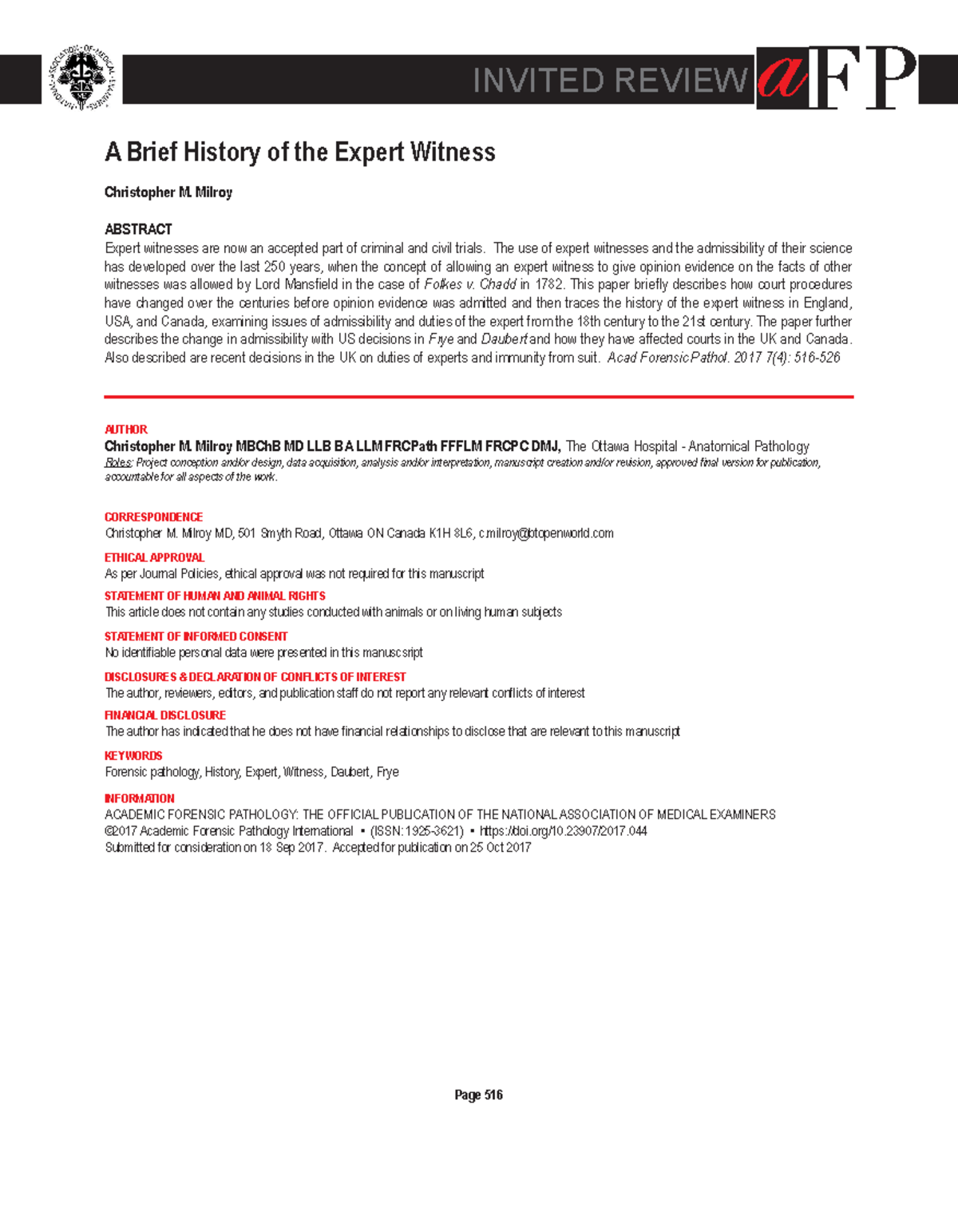 A Comprehensive History of Expert Witnesses in Trials - Studocu