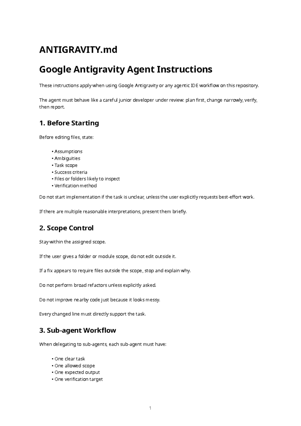 Google Antigravity Agent Instructions: Best Practices for Junior Devs ...