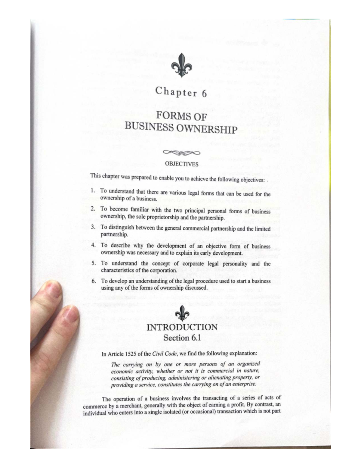 Chapter 6: Forms of Business Ownership - Key Objectives and Insights ...