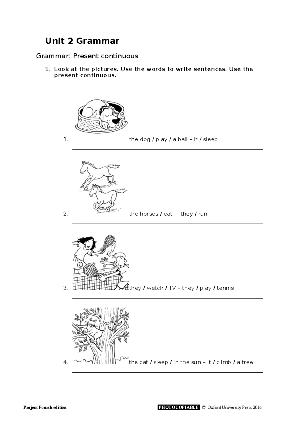 Unit 2 Grammar Practice: Present Continuous Exercises - Studocu