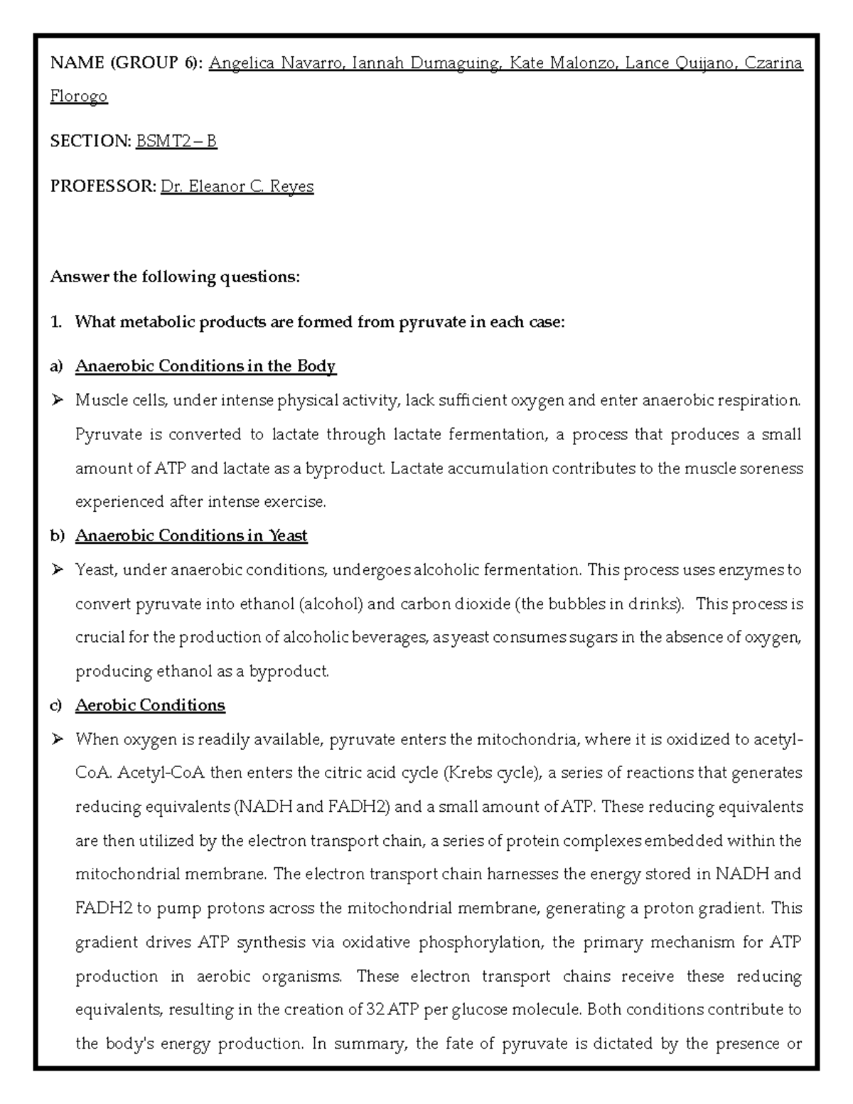 Biochem Lec M8 Check-In Activity 2 - NAME (GROUP 6): Angelica Navarro ...