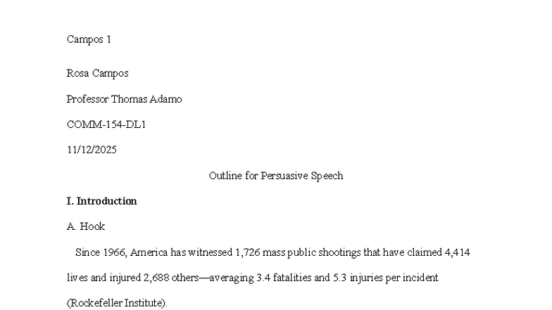 Persuasive Speech Outline: Gun Control &amp; Background Checks (Speech 11 ...
