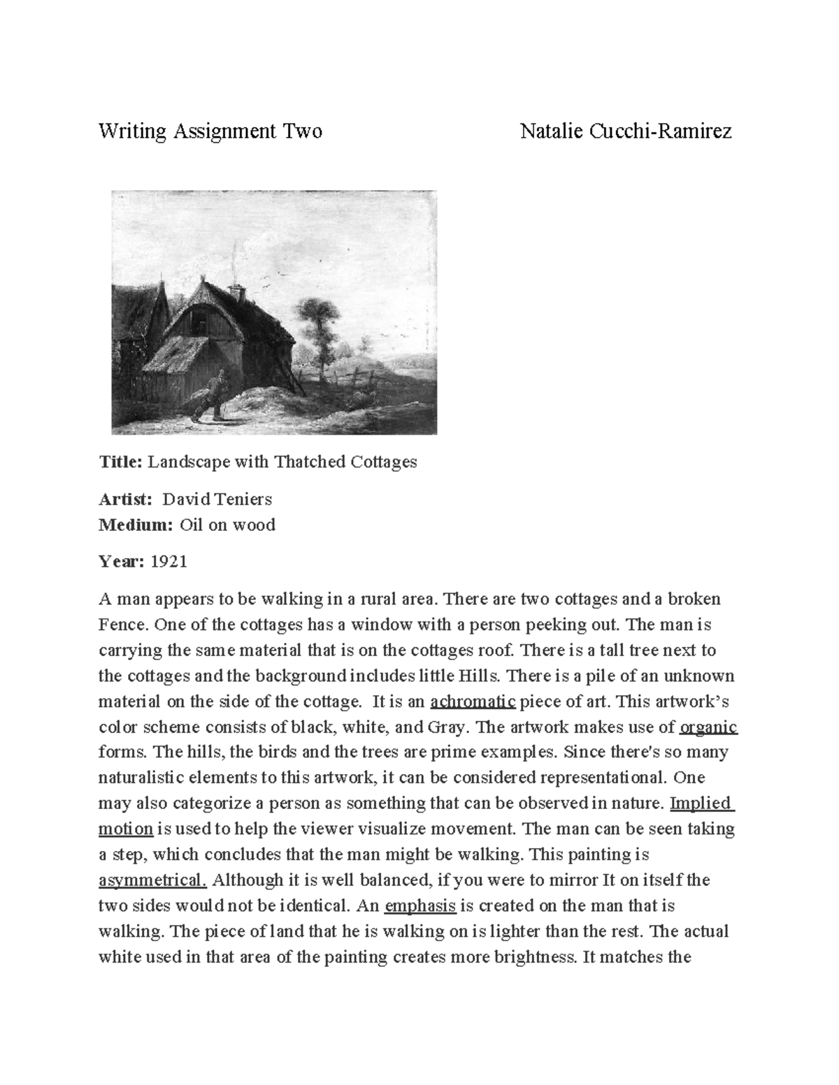 Writing Assignment 2: Analysis of 