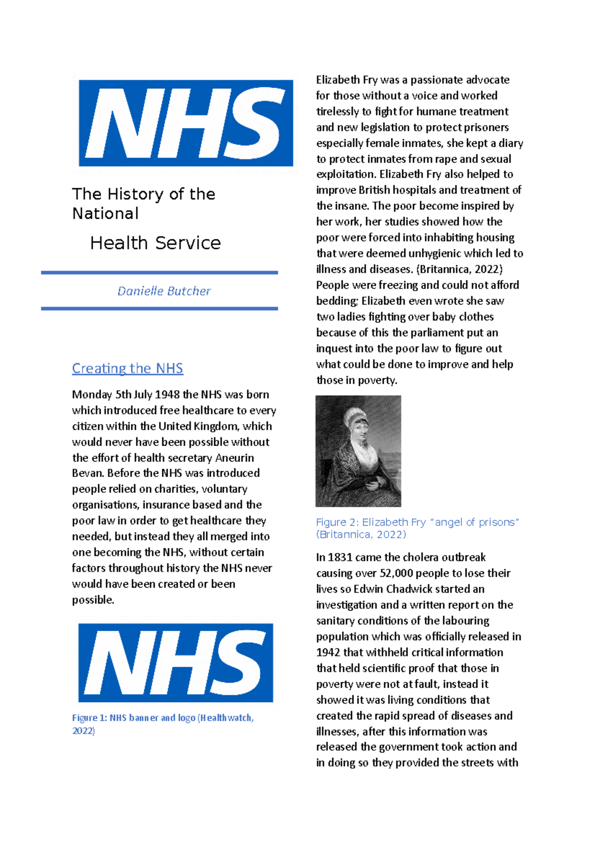 Unit 6 history of NHS - The History of the National Health Service ...