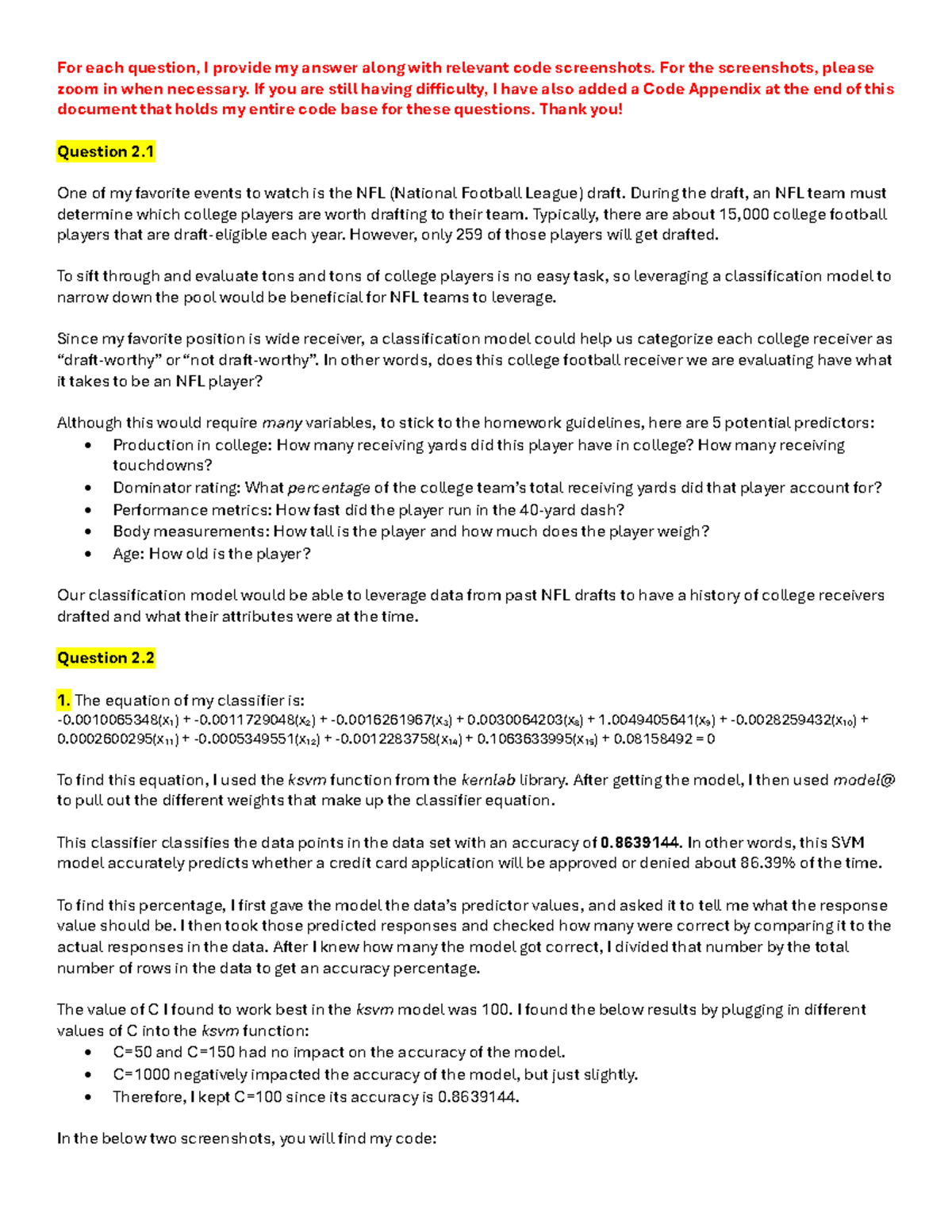 NFL Draft Classification Model Analysis: SVM & KNN Approaches (CS101 ...