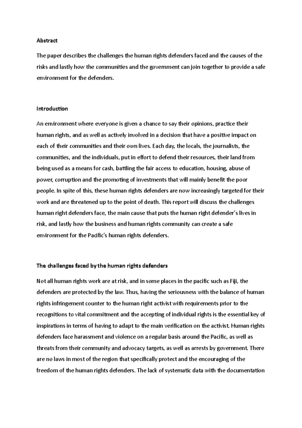 DG201 Research Project - Abstract The paper describes the challenges ...