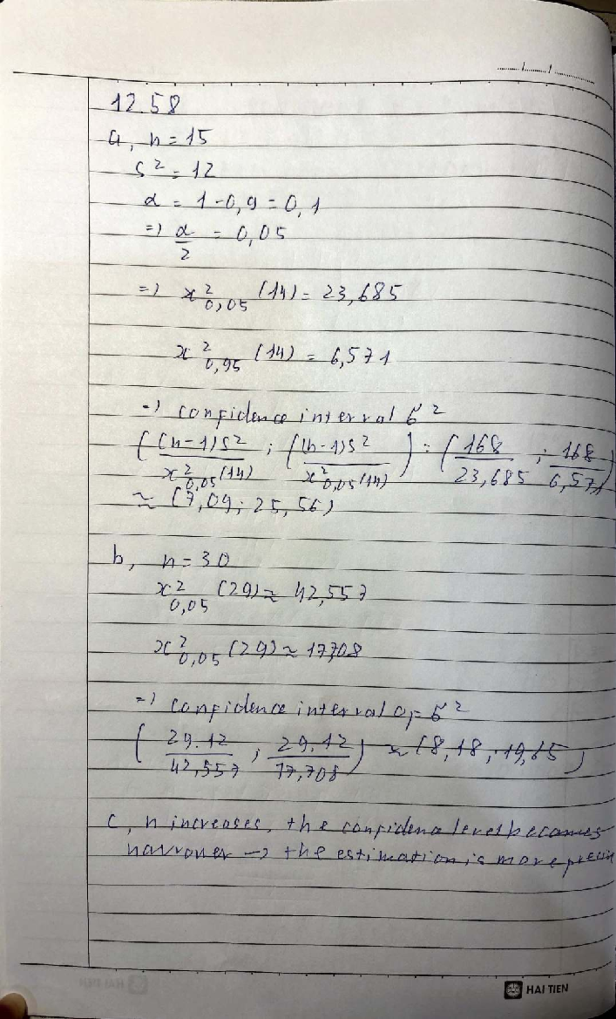 Chapter 5 - Cô Hương: Confidence Intervals and Estimations - Studocu