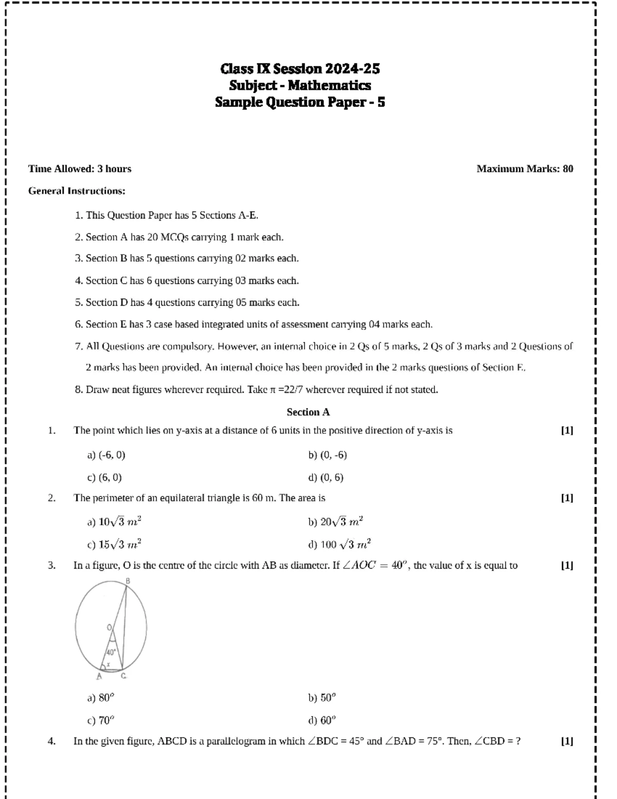 Maths Sabodhaya 2023 Class X Standard Exam Question Paper - Studocu