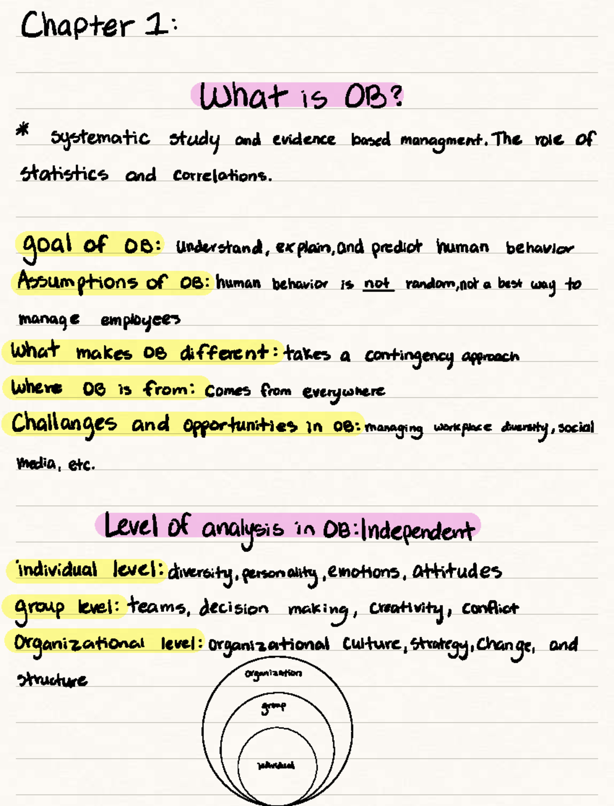 Organizational Behavior (OB) Chapter I: Understanding Personality ...