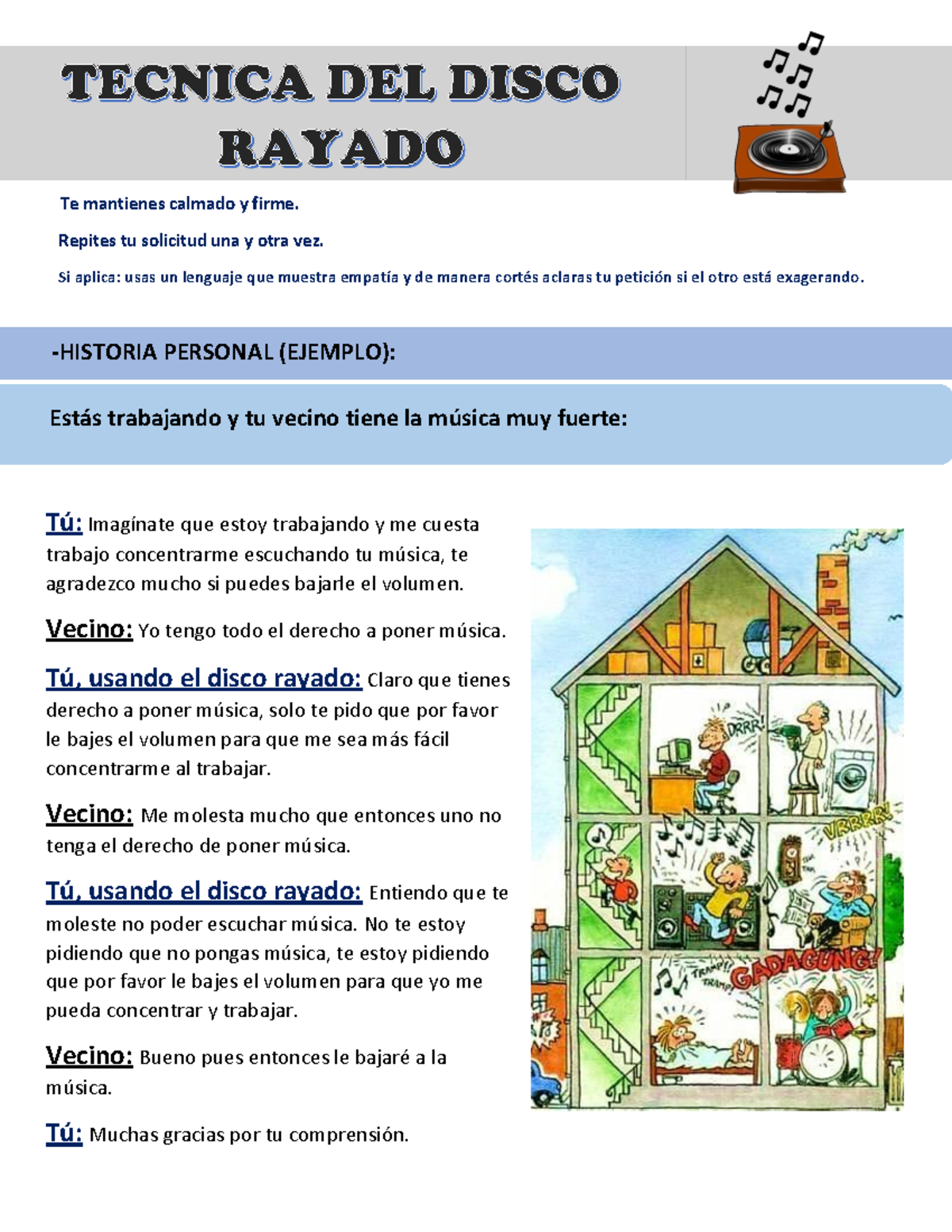 Historia del Disco Rayado: Ejemplo de Conversación sobre Volumen - Studocu