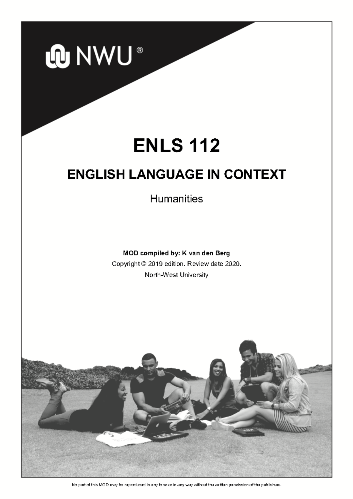 NWU ENLS 112 Module Overview and Guidelines for 2021 Final Exam - Studocu