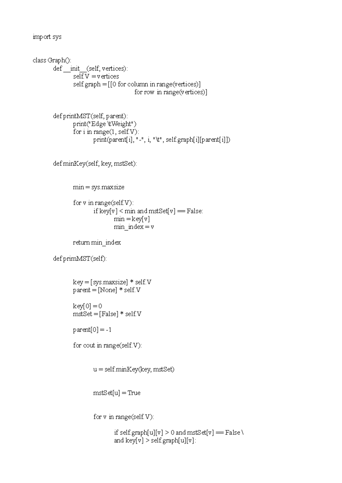Ai3 - Computer Engineering 3rd Year: Prim's Algorithm Implementation ...