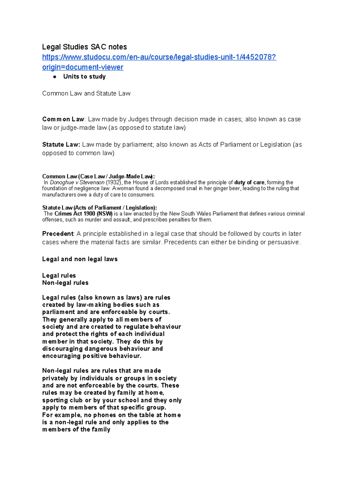 Untitled document - I just need to revise for Sacs and exams - Legal ...