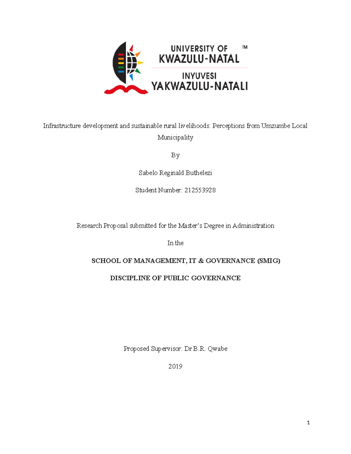 Infrastructure Development & Sustainable Rural Livelihoods: A Proposal ...