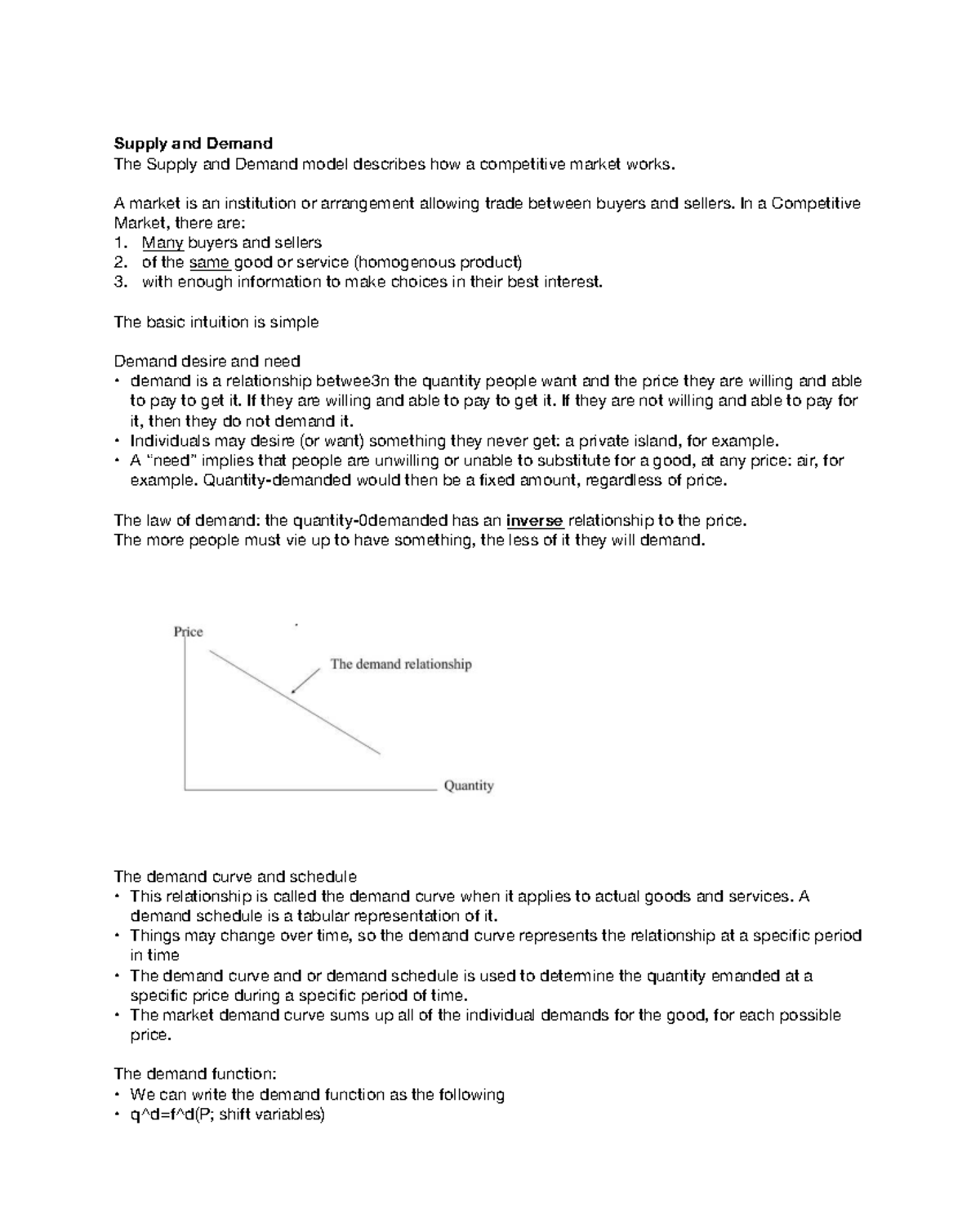 Supply and Demand: Understanding Market Dynamics - Studocu