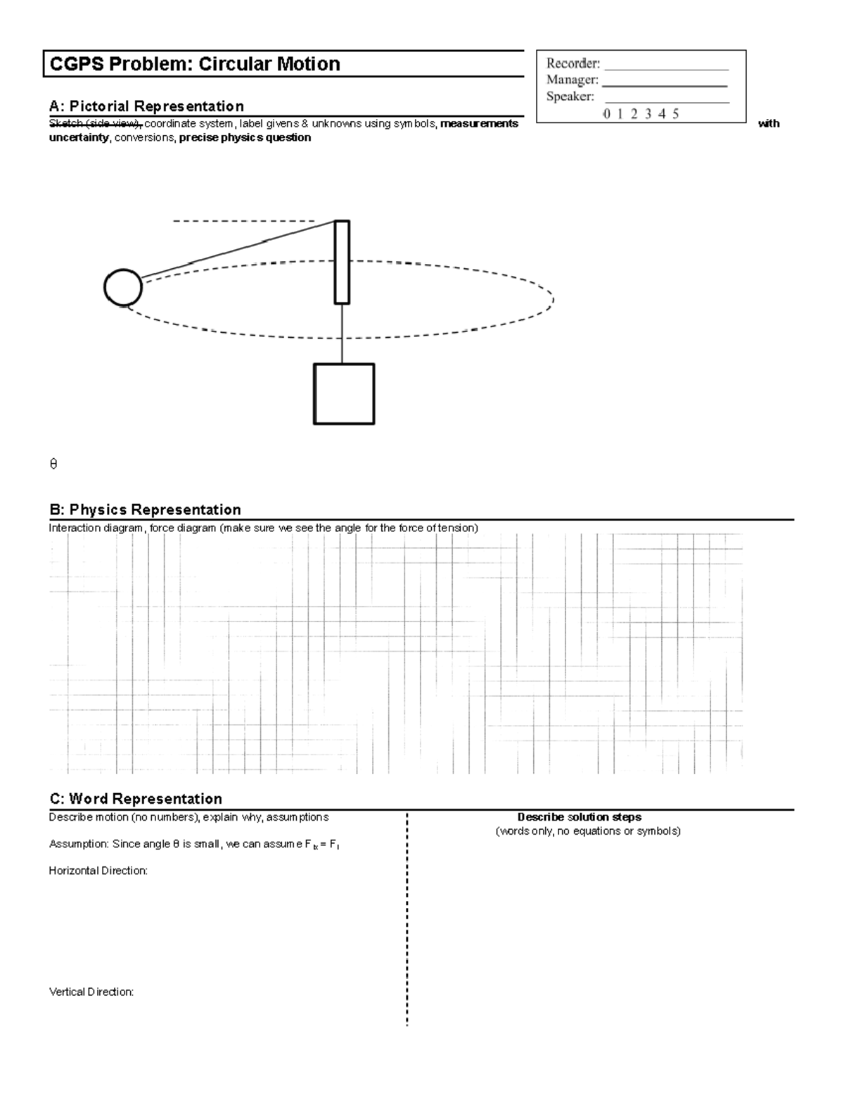 Solution Sheet - Circular Motion - CGPS Problem: Circular Motion A ...