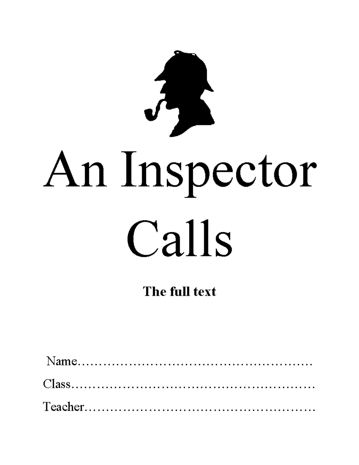 AIC: An Inspector Calls - Full Play Script Analysis - Studocu